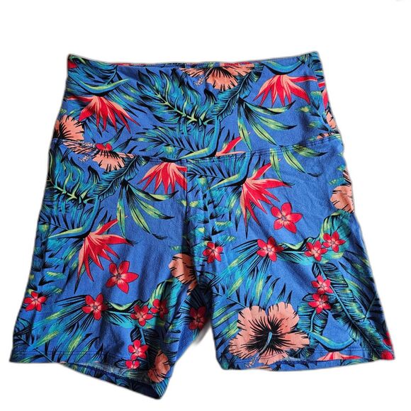 Pink Victoria's Secret Yoga or Biker Pretty Floral Cotton Shorts sz S - Picture 1 of 7